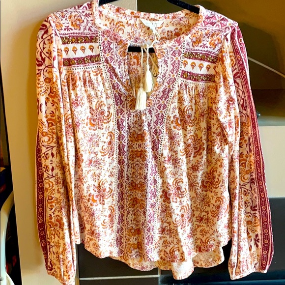 Lucky Brand Boho Top - Picture 1 of 8